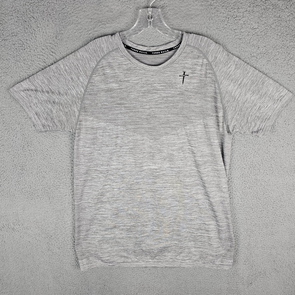 Three Nails Seamless 2.0 Tee Shirt Mens Heathered Mesh Performance Short Sleeve